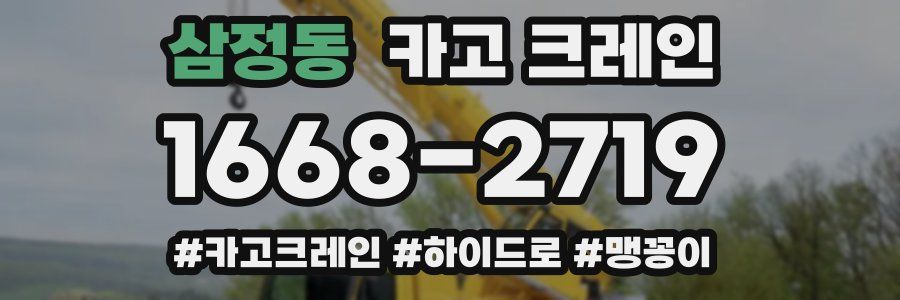 삼정동 크레인 작업