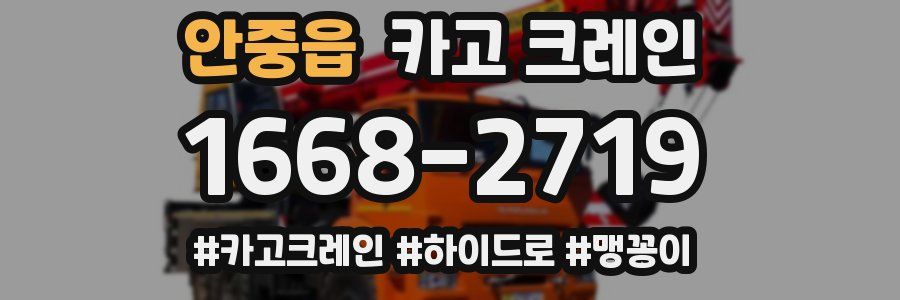 안중읍 크레인 작업