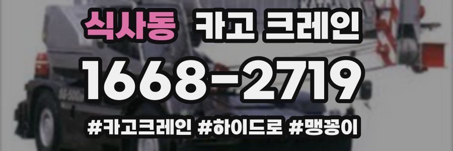 식사동 크레인 작업