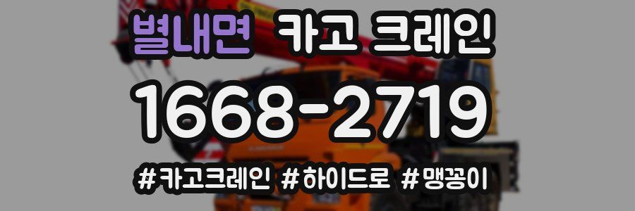 별내면 크레인 작업