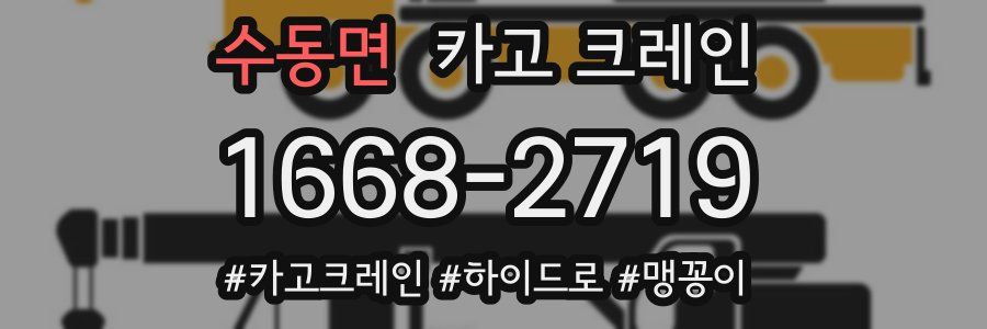 수동면 크레인 작업