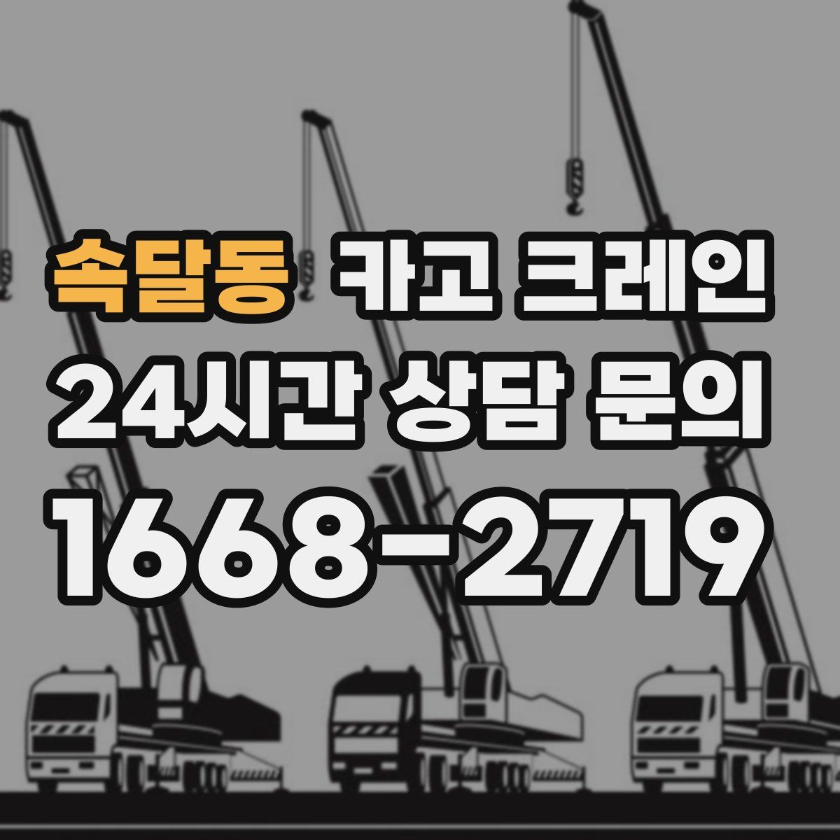 속달동 카고 크레인