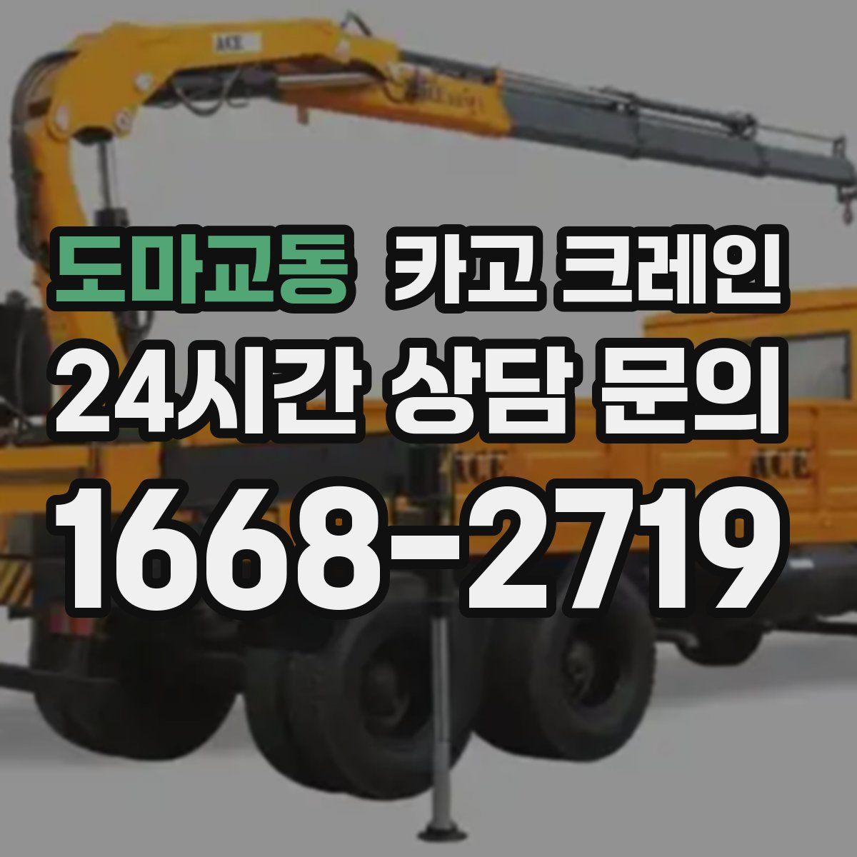 도마교동 카고 크레인