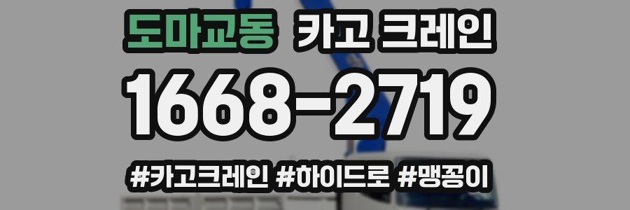 도마교동 크레인 작업