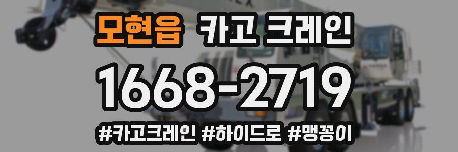 모현읍 크레인 작업