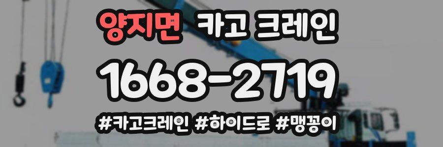 양지면 크레인 작업