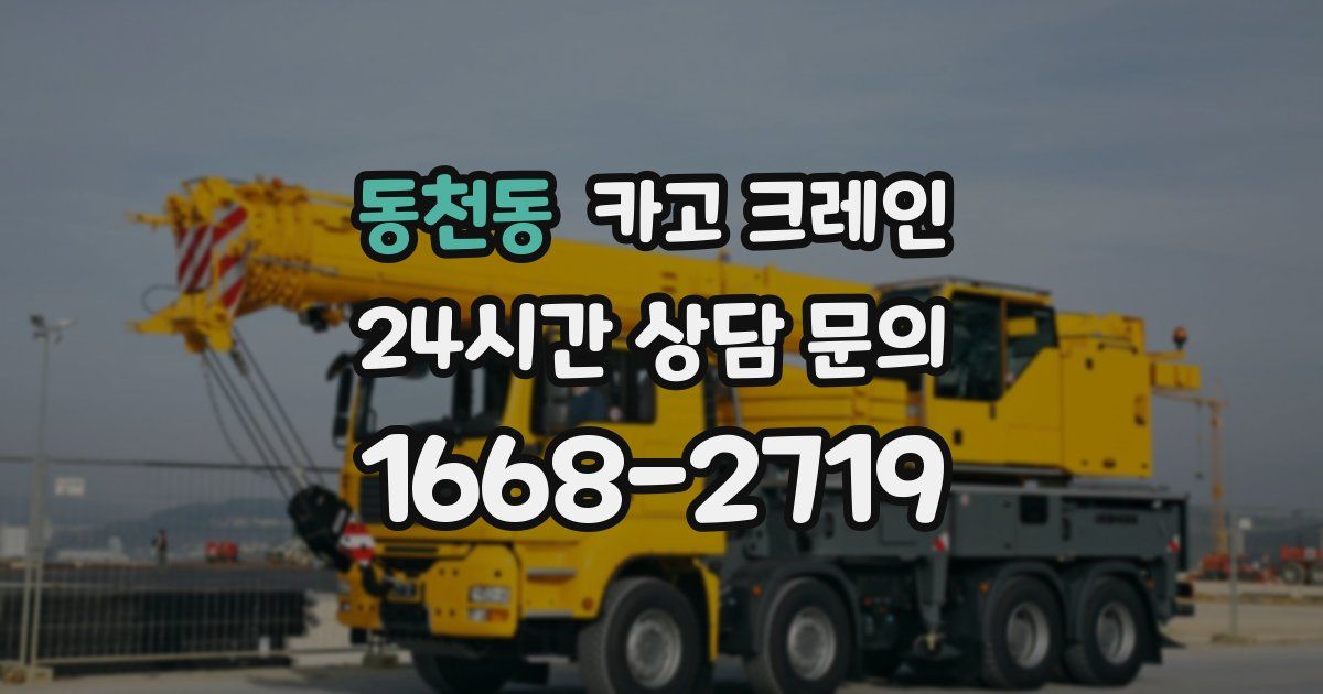 동천동 크레인