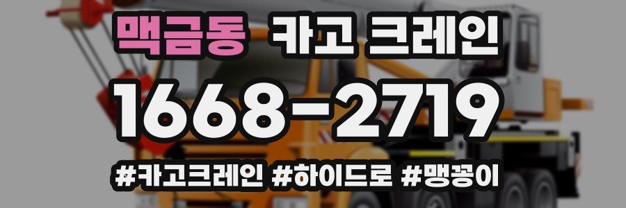 맥금동 크레인 작업