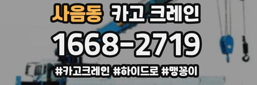 사음동 크레인 작업