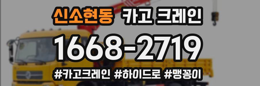 신소현동 크레인 작업