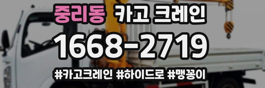 중리동 크레인 작업