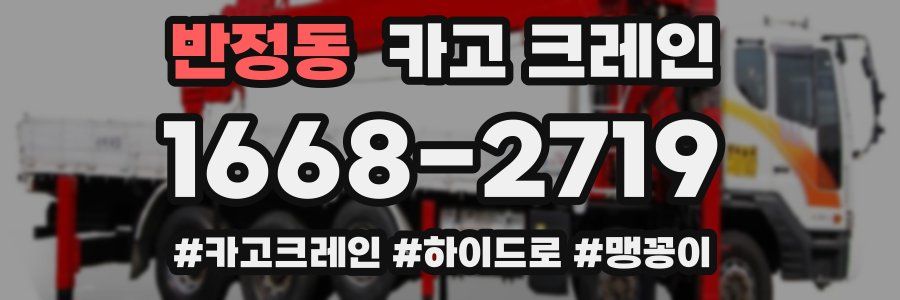 반정동 크레인 작업