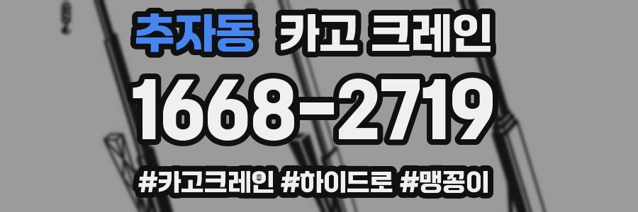 추자동 크레인 작업