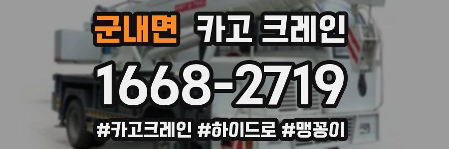 군내면 크레인 작업