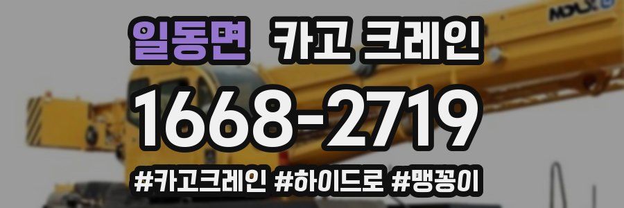 일동면 크레인 작업