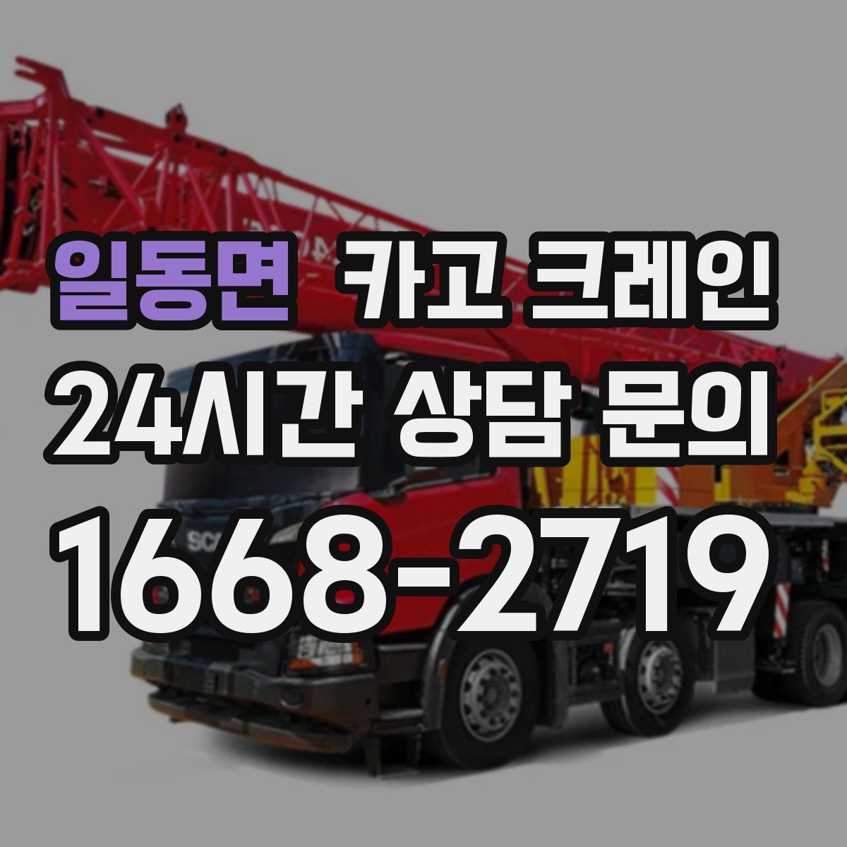 일동면 카고 크레인