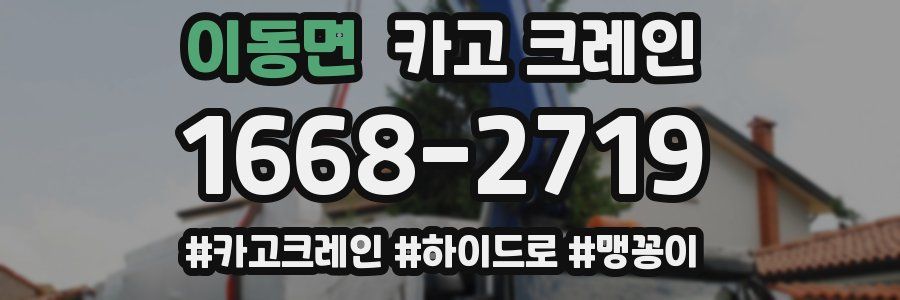 이동면 크레인 작업