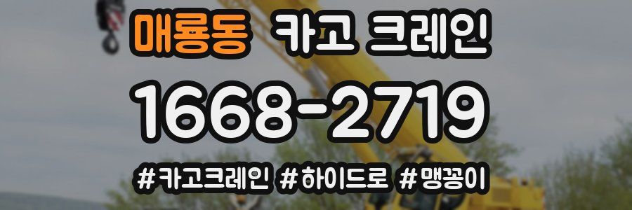 매룡동 크레인 작업