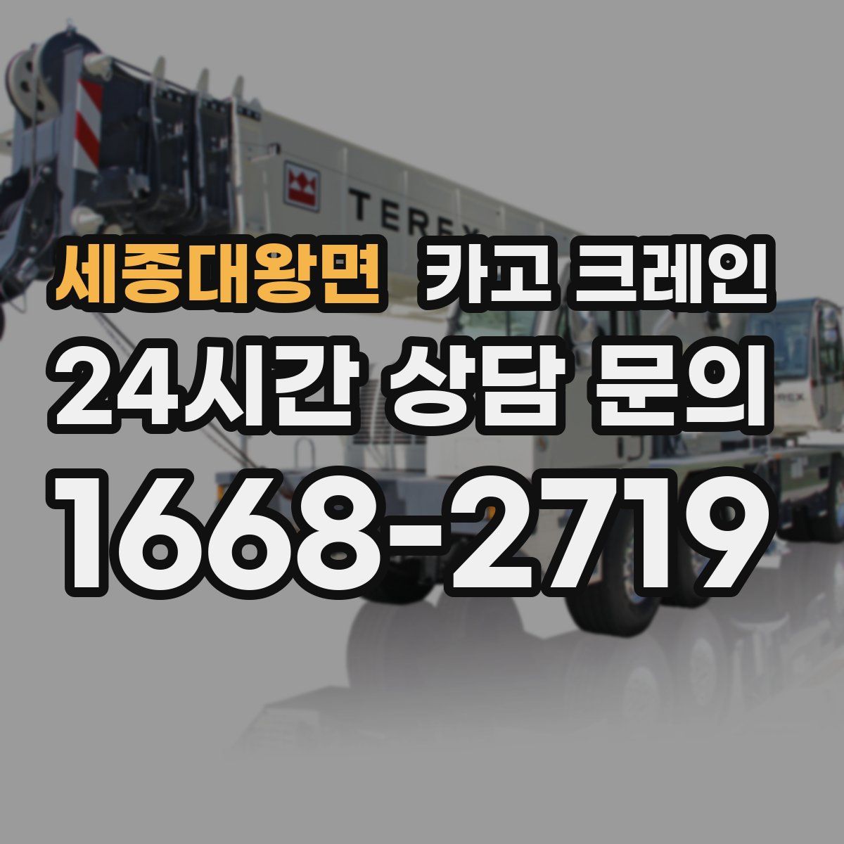 세종대왕면 카고 크레인