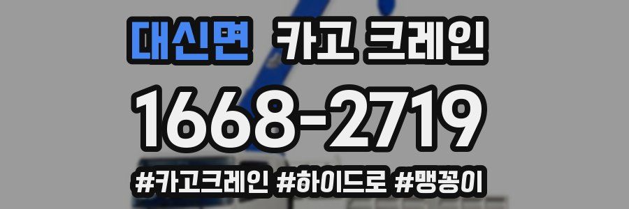 대신면 크레인 작업