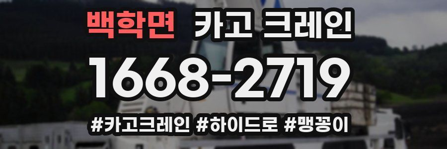 백학면 크레인 작업