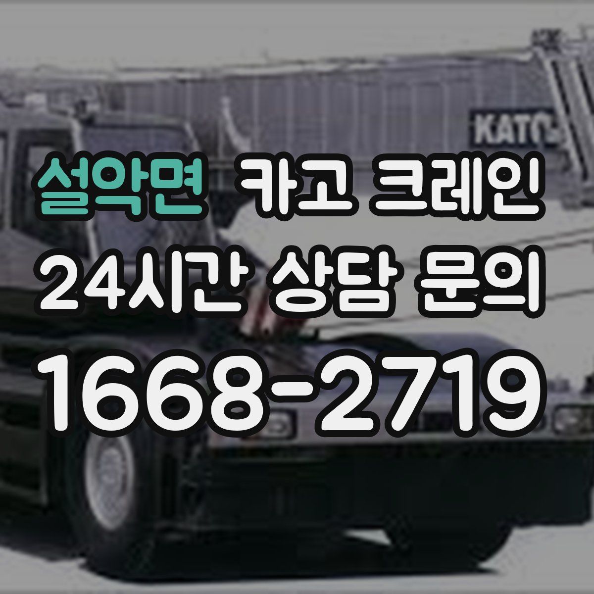 설악면 카고 크레인