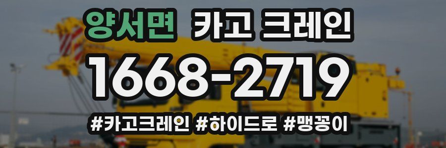 양서면 크레인 작업