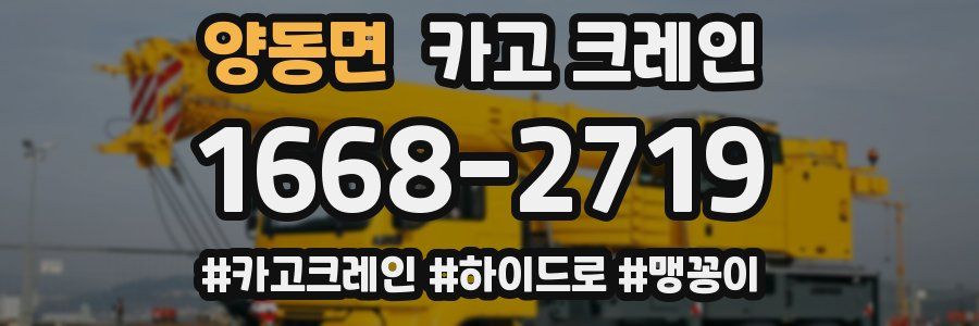 양동면 크레인 작업