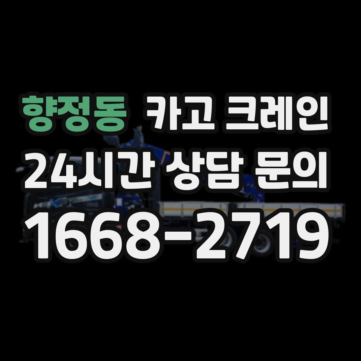 향정동 카고 크레인 무게 중심이 애매한 장비 반입