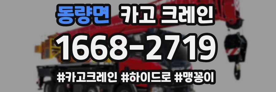 동량면 크레인 작업