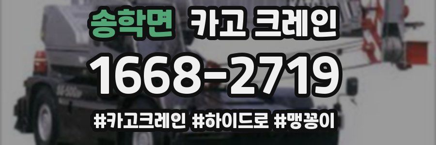 송학면 크레인 작업