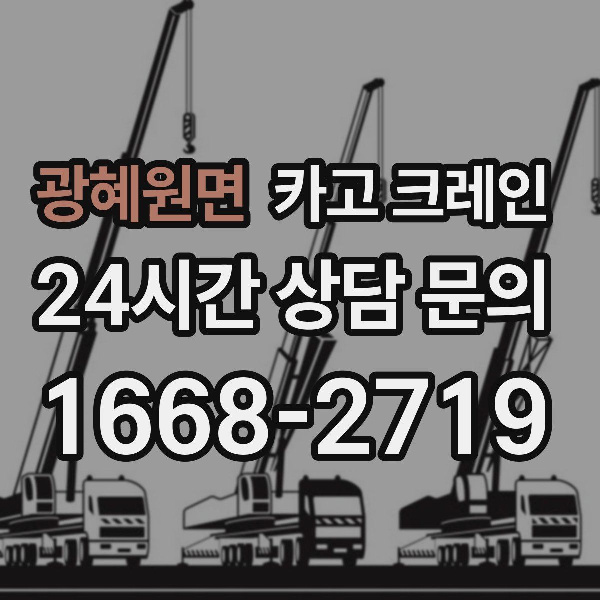 광혜원면 카고 크레인