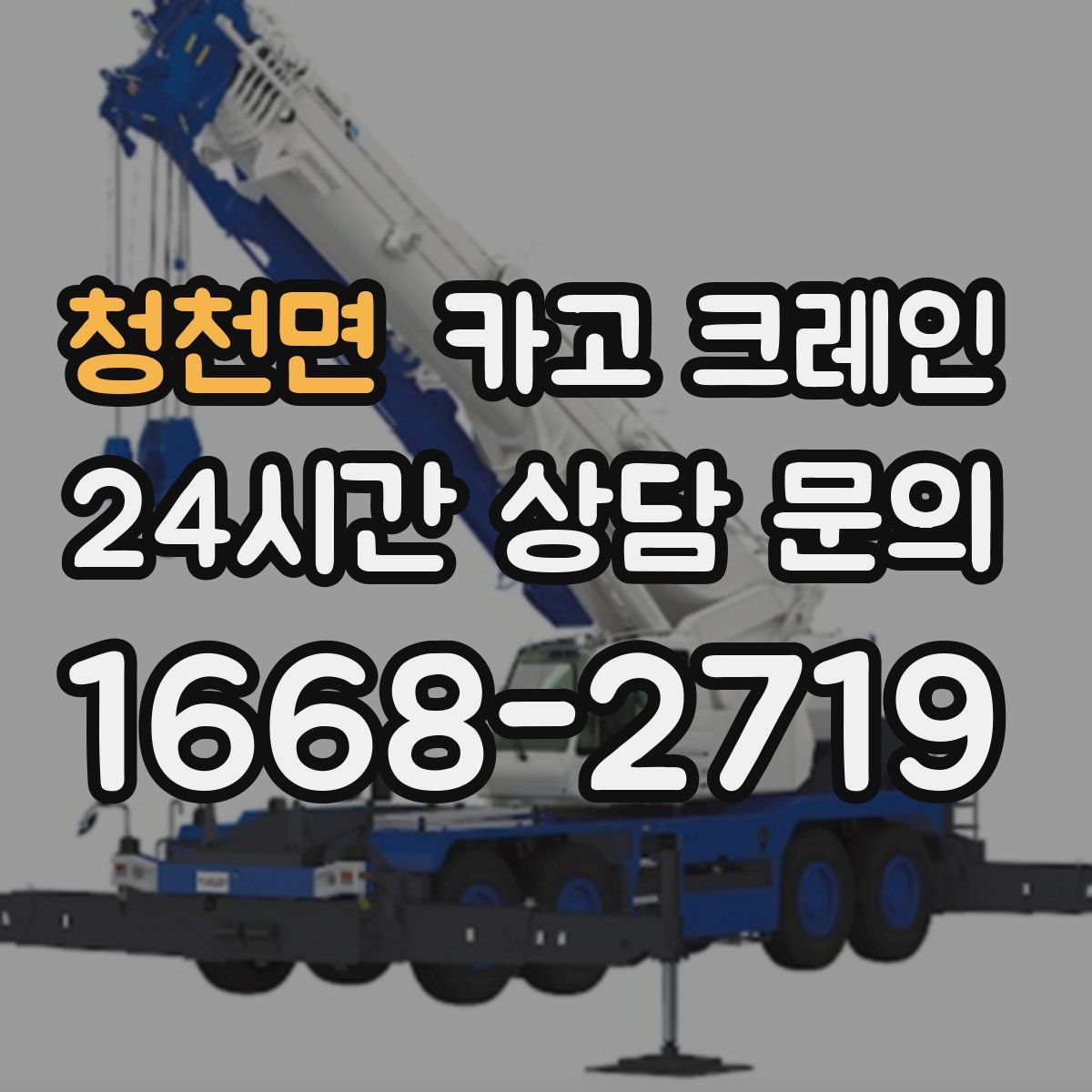 청천면 카고 크레인