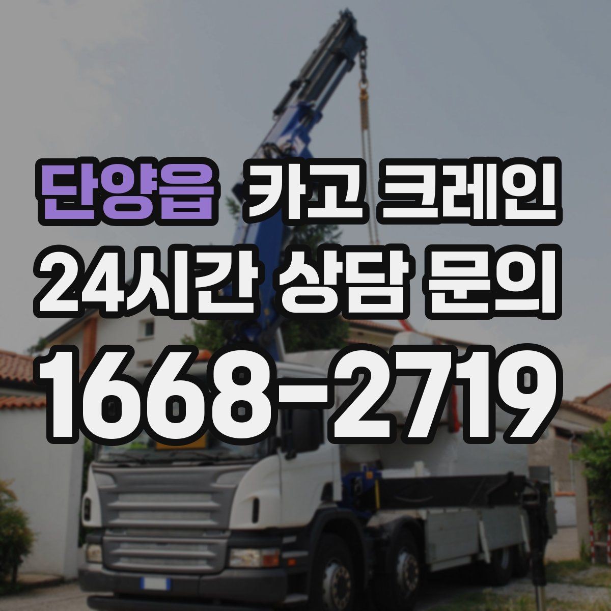 단양읍 카고 크레인 갑작스런 일정 변경 대응 방법