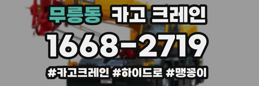 무릉동 크레인 작업