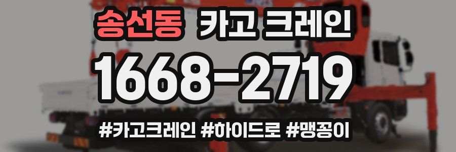 송선동 크레인 작업