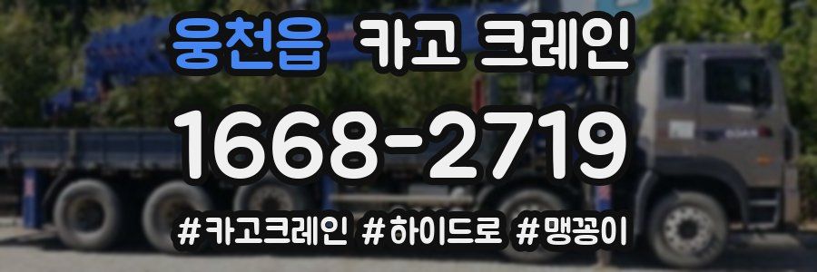 웅천읍 크레인 작업