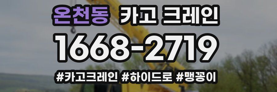 온천동 크레인 작업