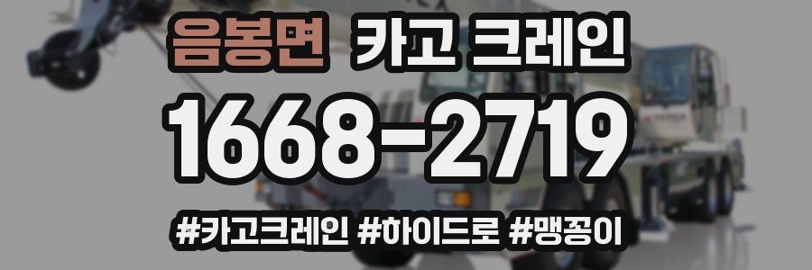 음봉면 크레인 작업