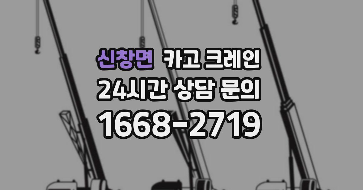 신창면 크레인