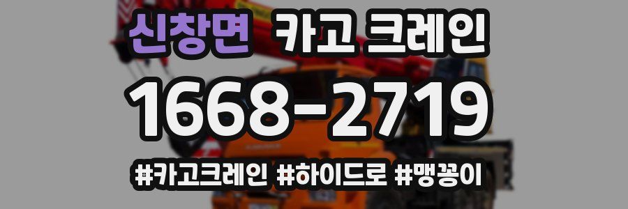 신창면 크레인 작업