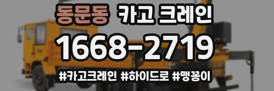 동문동 크레인 작업