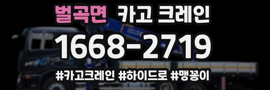 벌곡면 크레인 작업