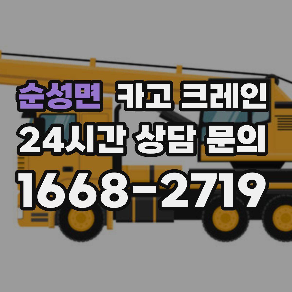 순성면 카고 크레인