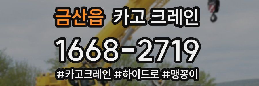 금산읍 크레인 작업