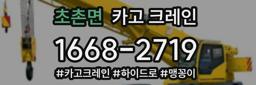 초촌면 크레인 작업