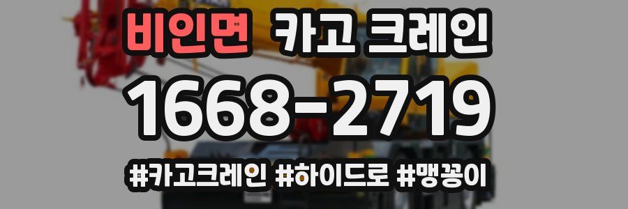비인면 크레인 작업