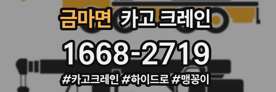 금마면 크레인 작업