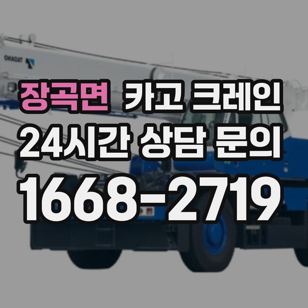 장곡면 카고 크레인 무게 중심이 애매한 장비 반입