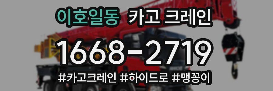 이호일동 크레인 작업